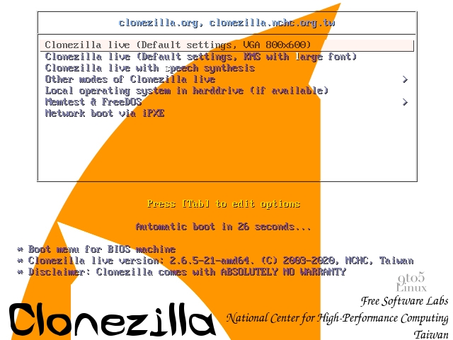 Clonezilla Live Switches to Linux 5.4 LTS, Adds Bluetooth Support