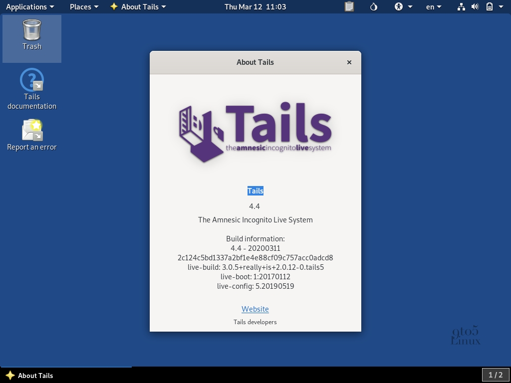 Tails 4.4 Anonymous OS Released with Tor Browser 9.0.6