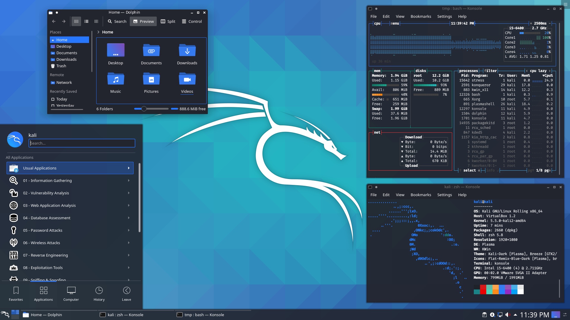 Kali Linux 2020.2 Released with GNOME 3.36, Dark and Light Themes for KDE Plasma