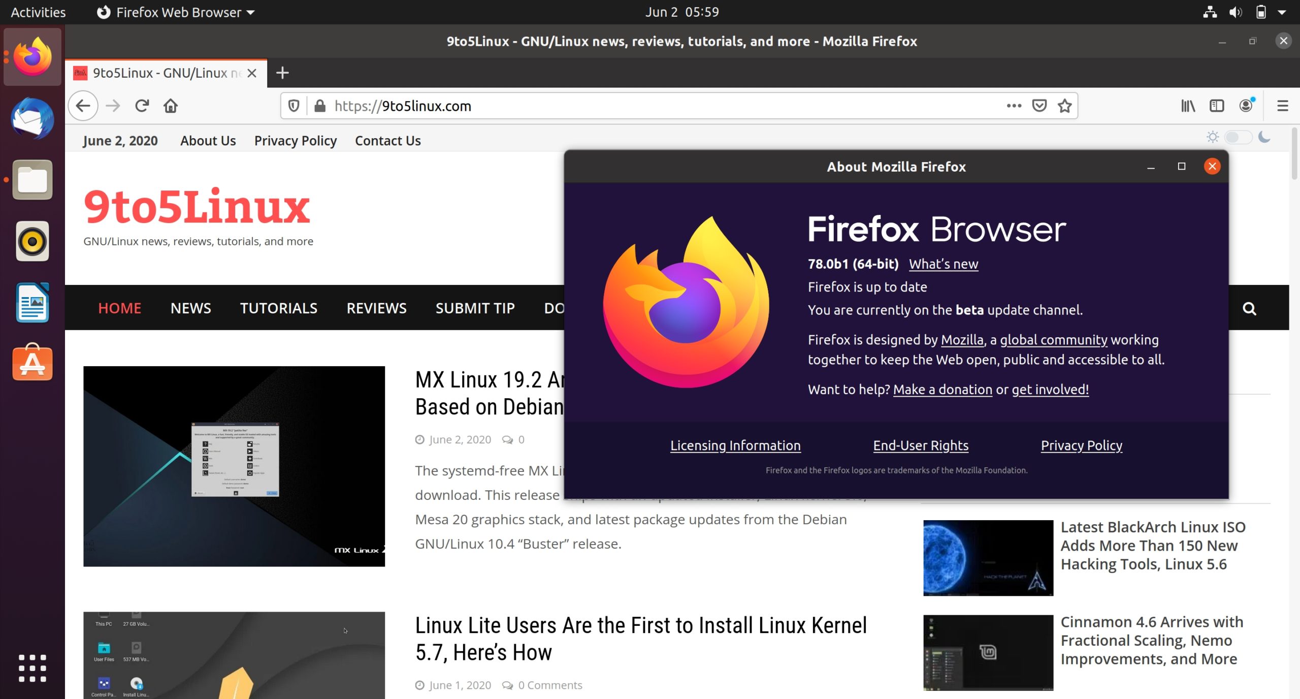 Mozilla Firefox 78 Enters Beta with Updated Minimal Linux System Requirements