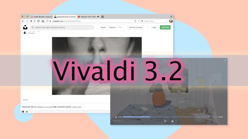 Vivaldi 3.2 Brings a Mute Button on Picture-in-Picture Mode, More Improvements