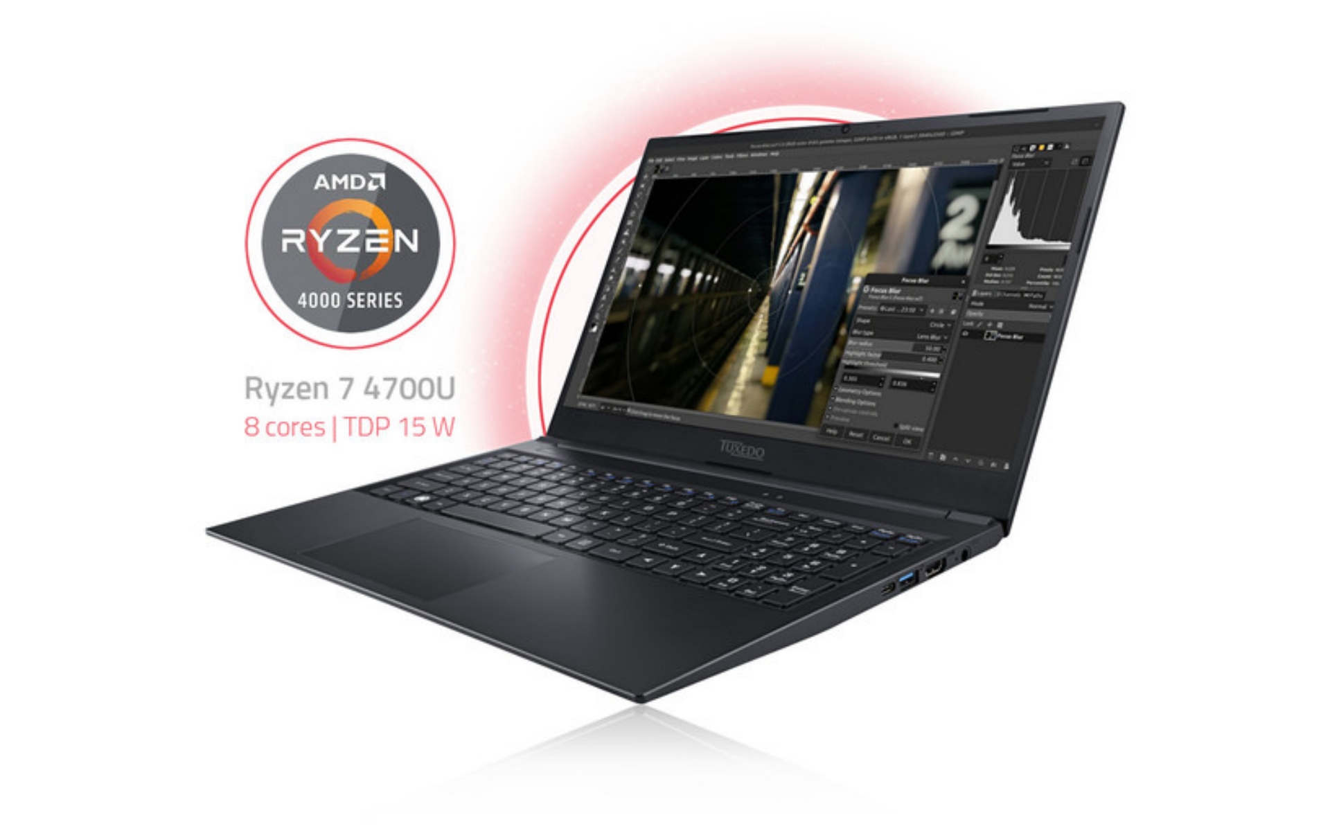TUXEDO Aura 15 Linux Laptop Launches with AMD Ryzen 4700U, LTE Support