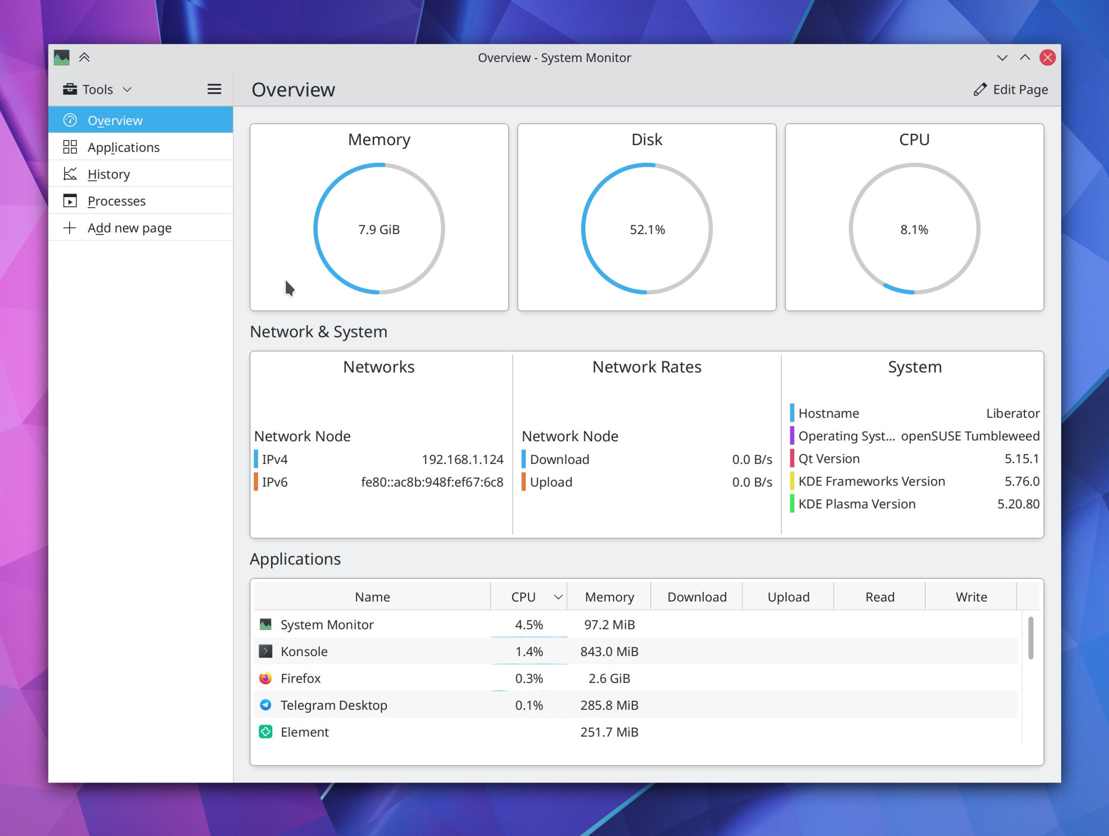 KDE Plasma 5.21 Desktop Environment to Ship with a New System Monitor App