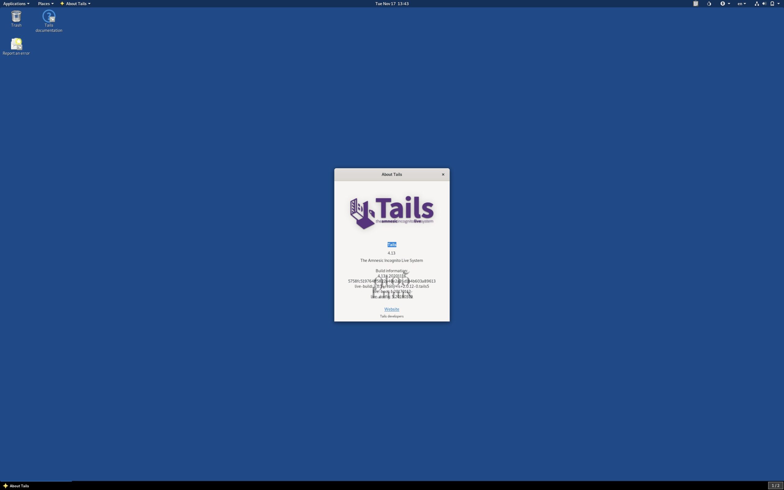 Tails 4.13 Anonymous Linux Distro Released with Mozilla Thunderbird 78
