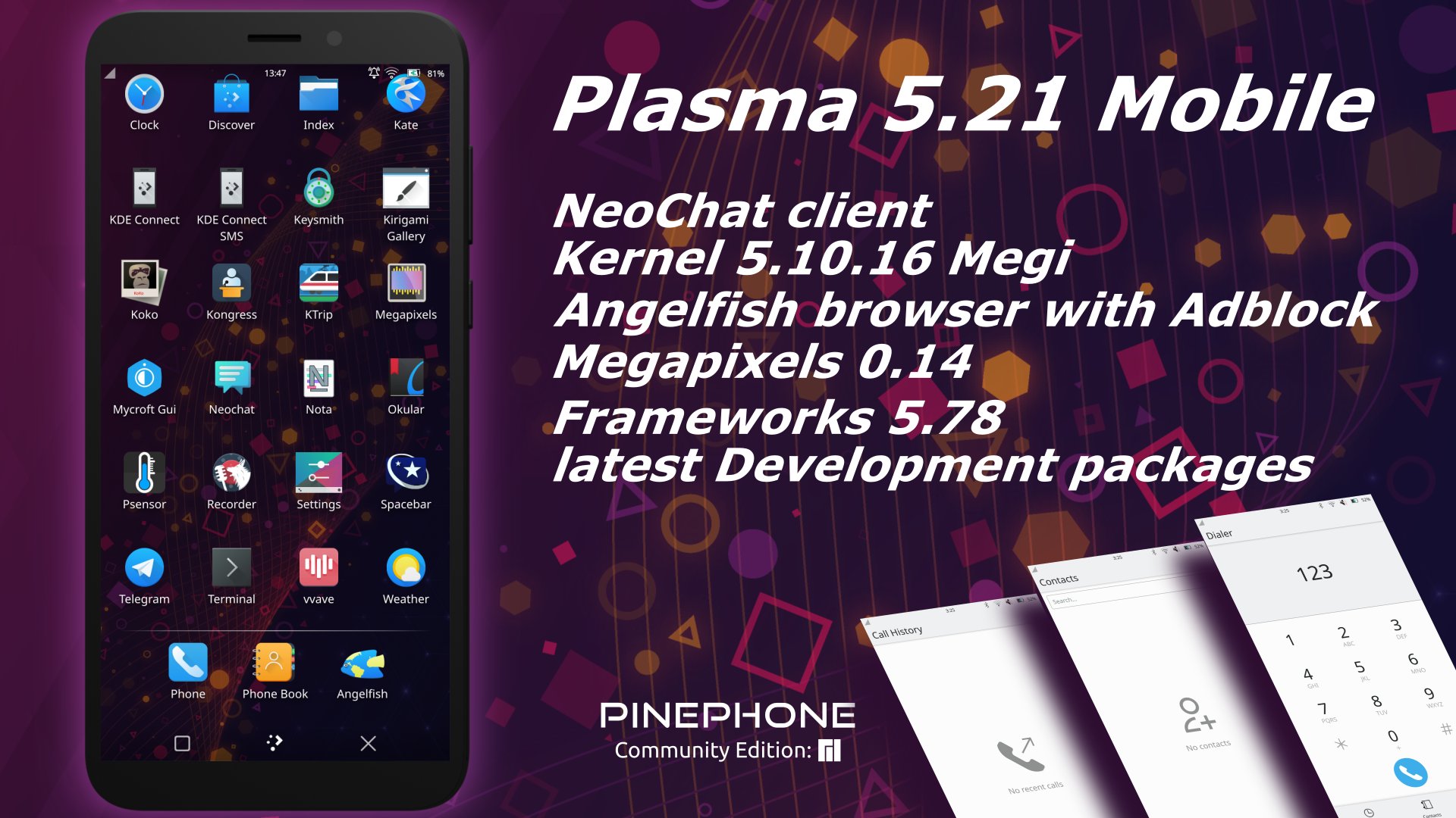 You Can Now Run KDE Plasma 5.21 on Your PinePhone with Manjaro Linux ARM