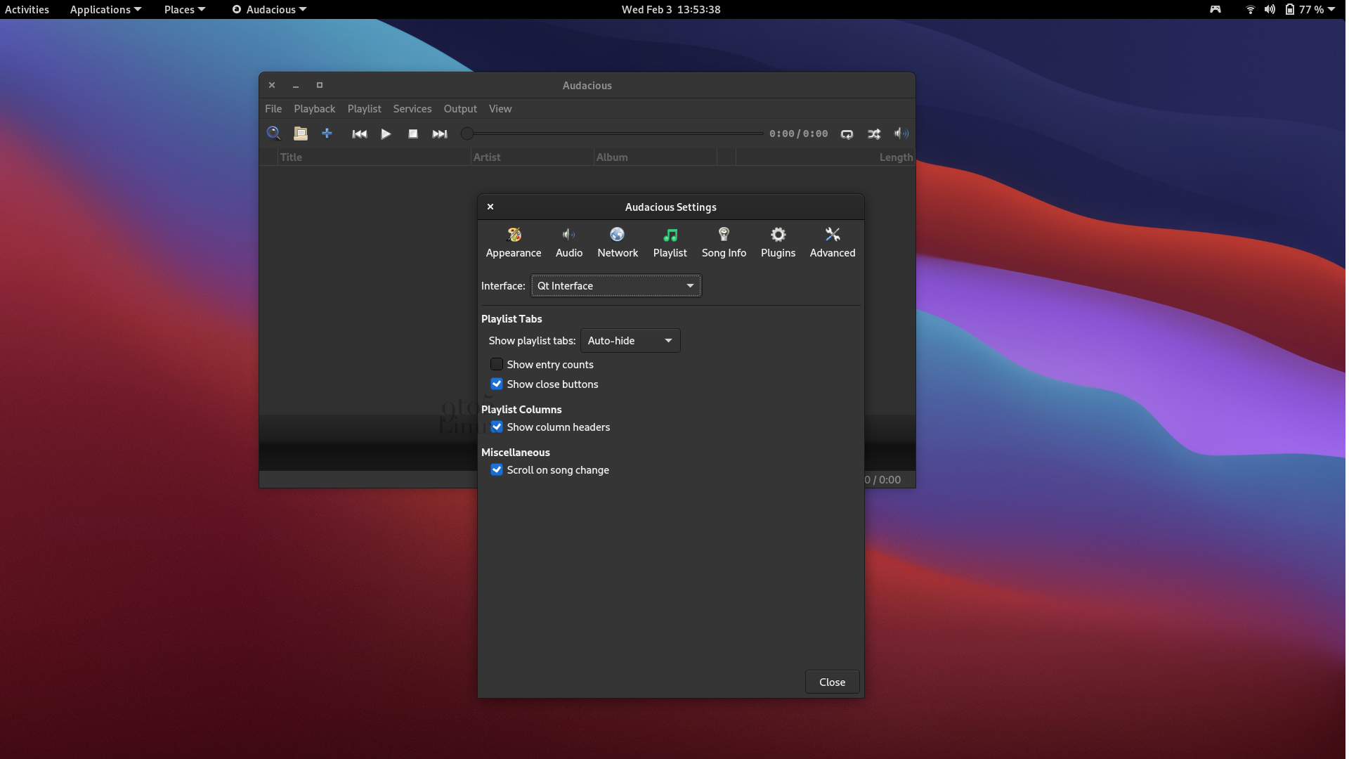 Audacious 4.1 Open-Source Music Player Adds Dual Qt+GTK Build, Initial Qt 6 Support