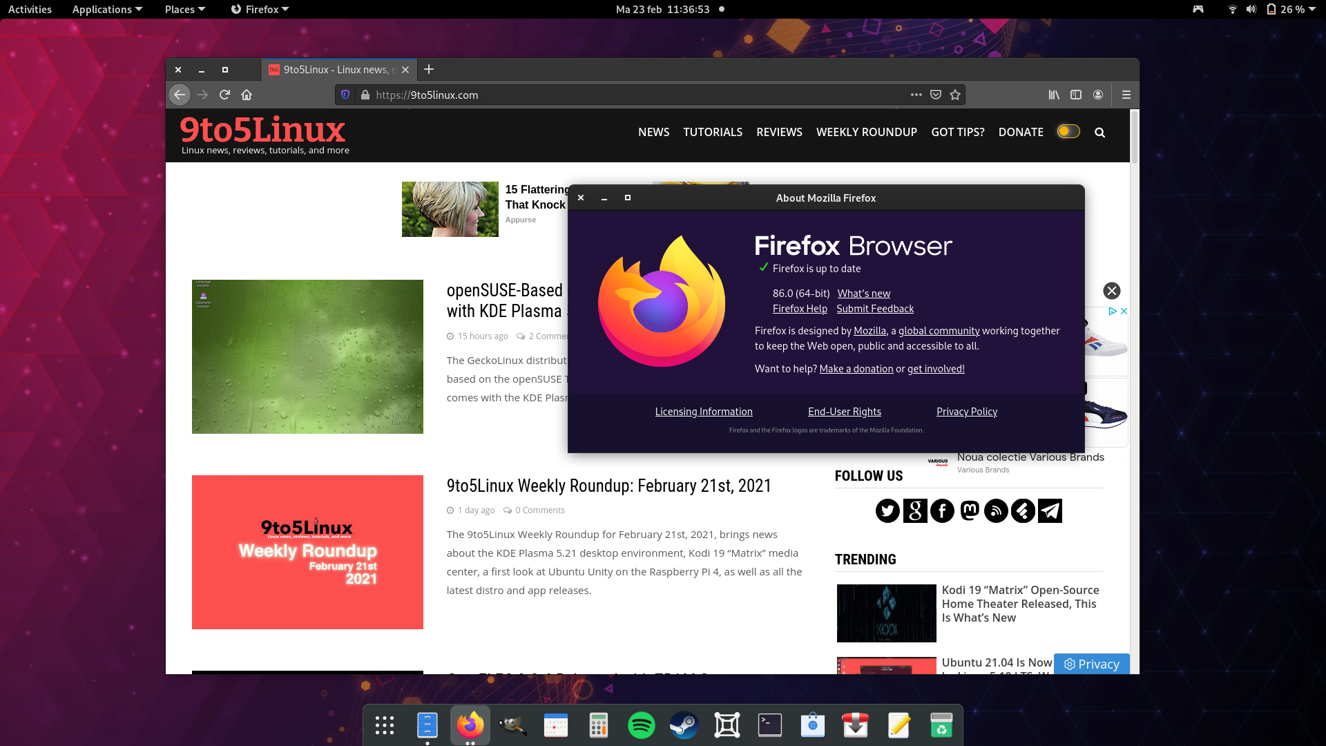 Firefox 86 Released with Multiple Picture-in-Picture Support by Default