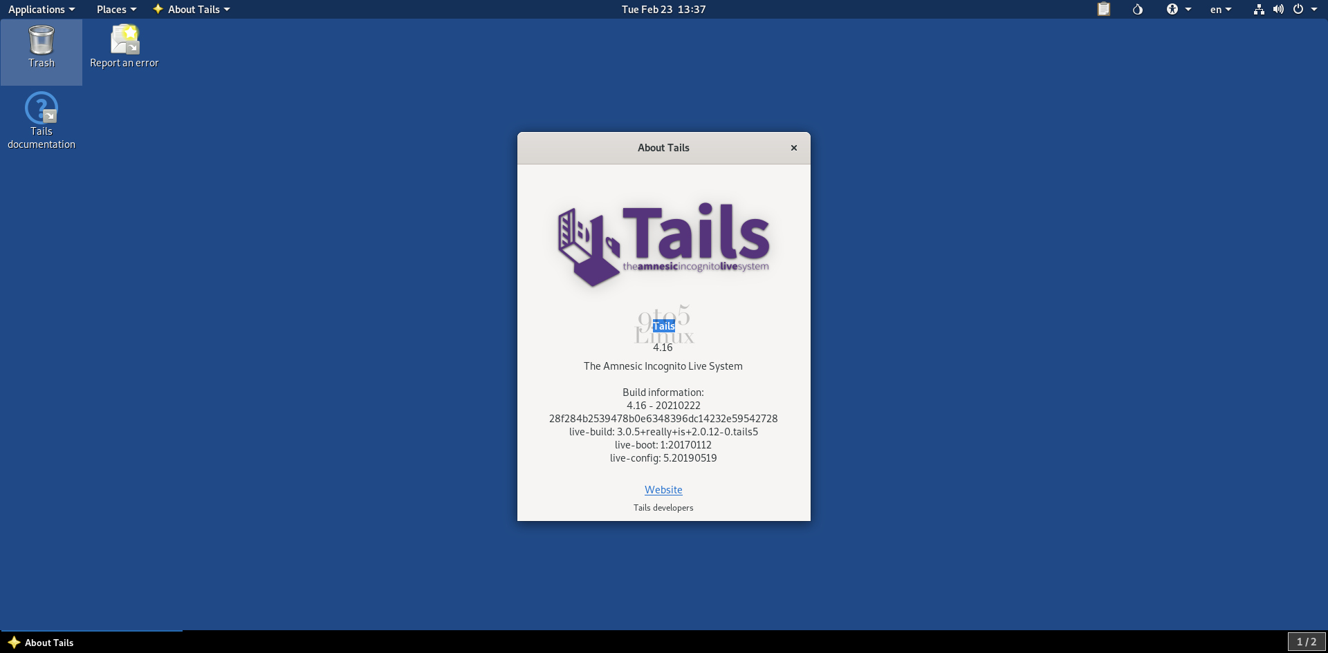 Tails 4.16 Anonymous OS Released with Linux Kernel 5.10 LTS, Latest Tor Technologies