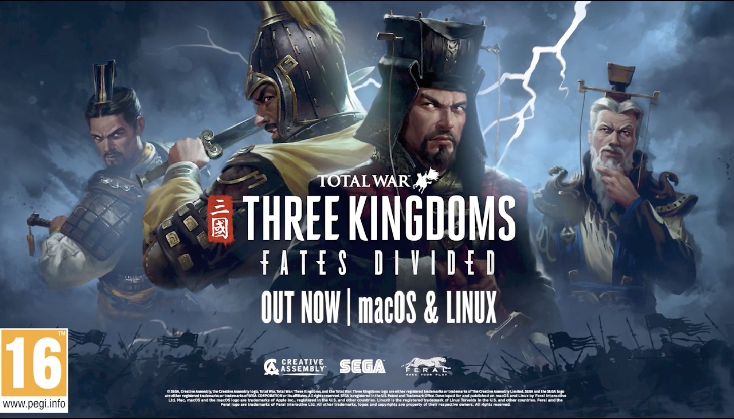 Total War: THREE KINGDOMS – Fates Divided DLC Is Now Available for Linux