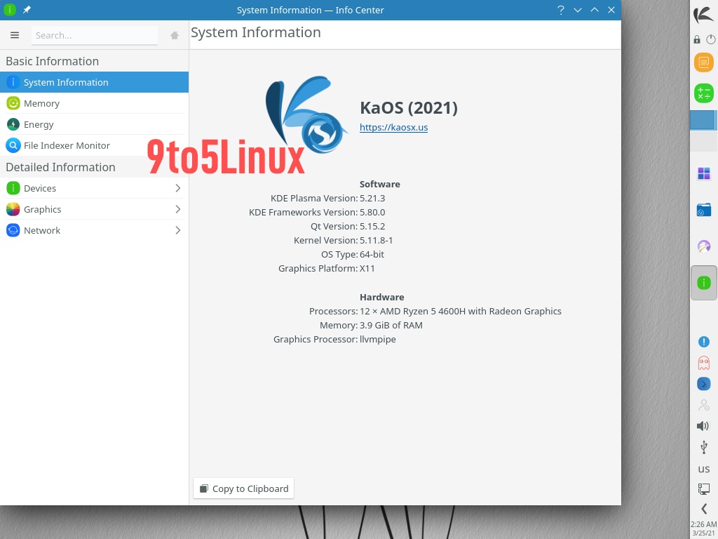 KaOS Linux 2021.03 Released with KDE Plasma 5.21, Linux Kernel 5.11, and More