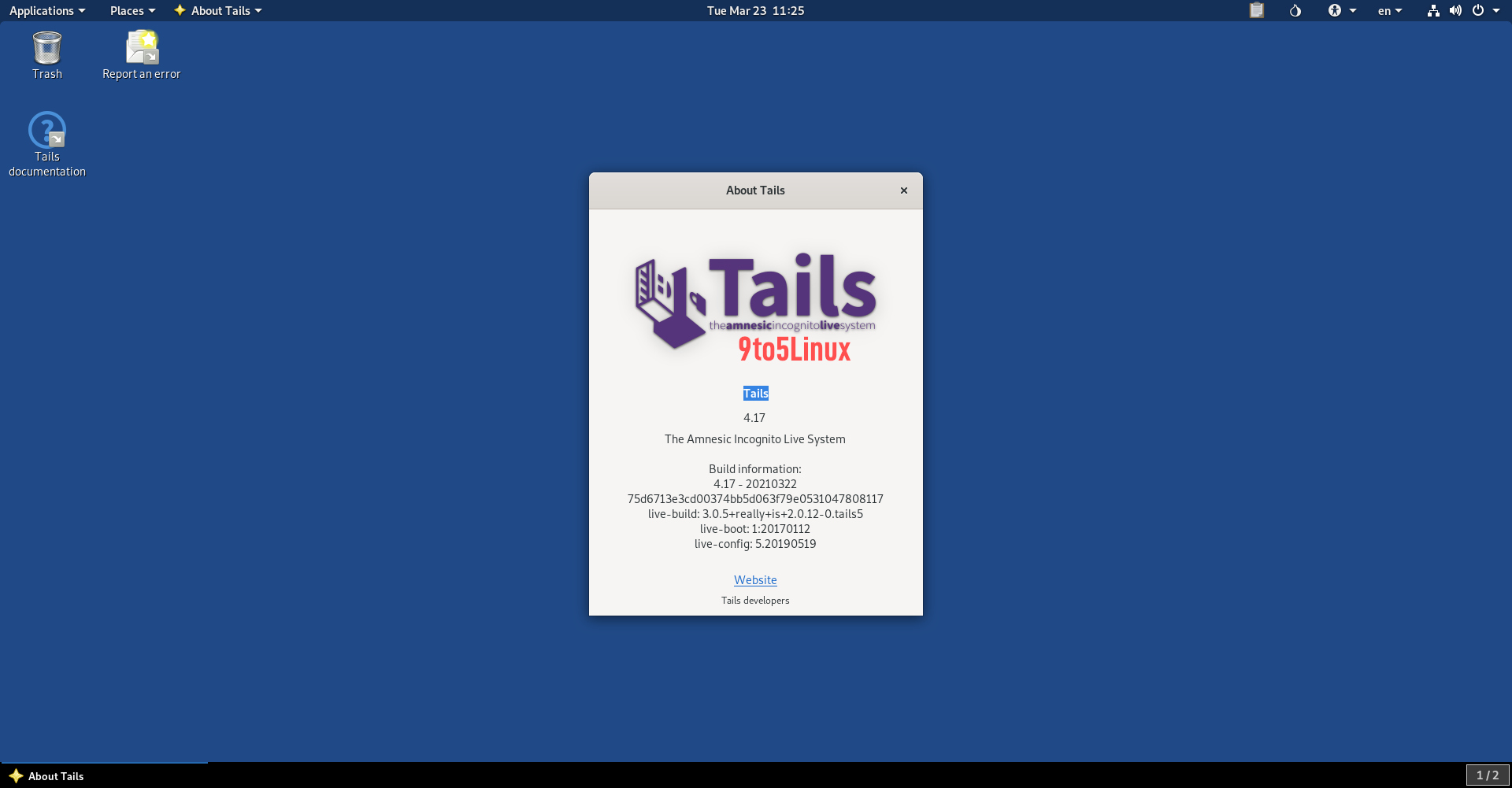 Tails 4.17 Anonymous OS Released with Automatic File System Repair During Boot