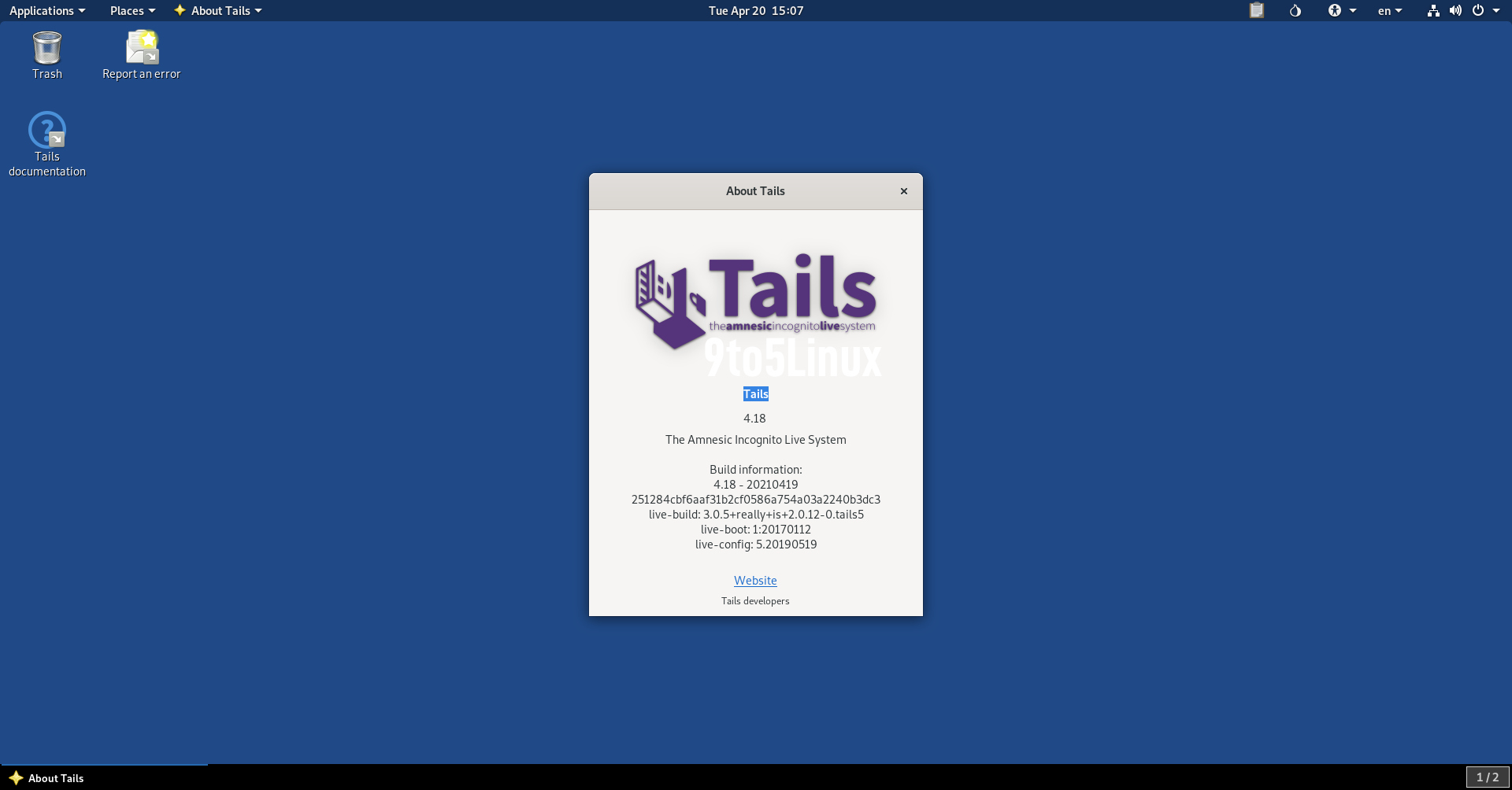 Tails 4.18 Anonymous OS Released with Tor Browser 10.0.16, Updated Intel Firmware