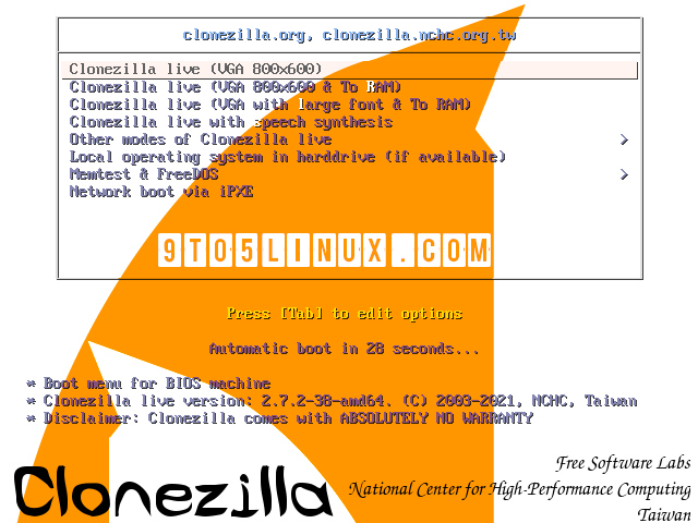 Clonezilla Live 2.7.2 Disk Cloning Tool Released with Many New Features and Improvements