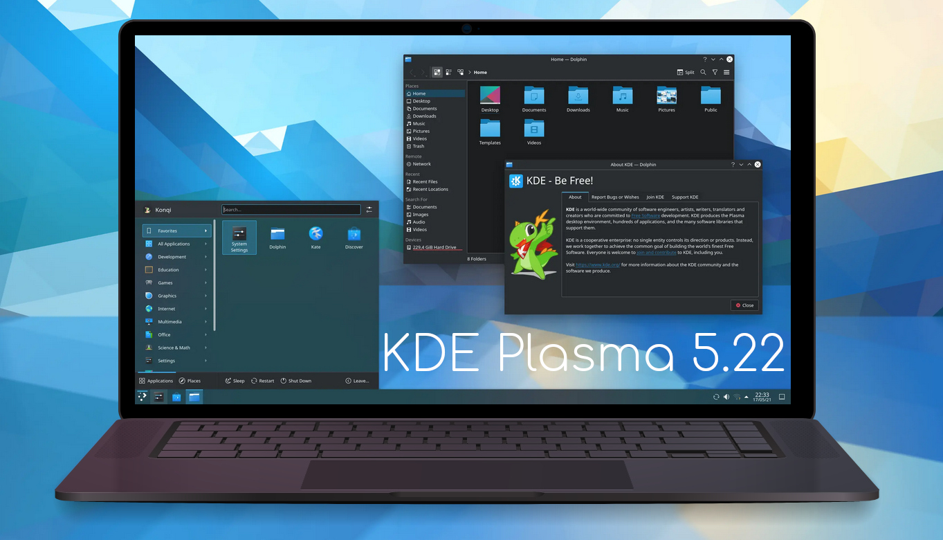 KDE Plasma 5.22 Officially Released, This Is What’s New