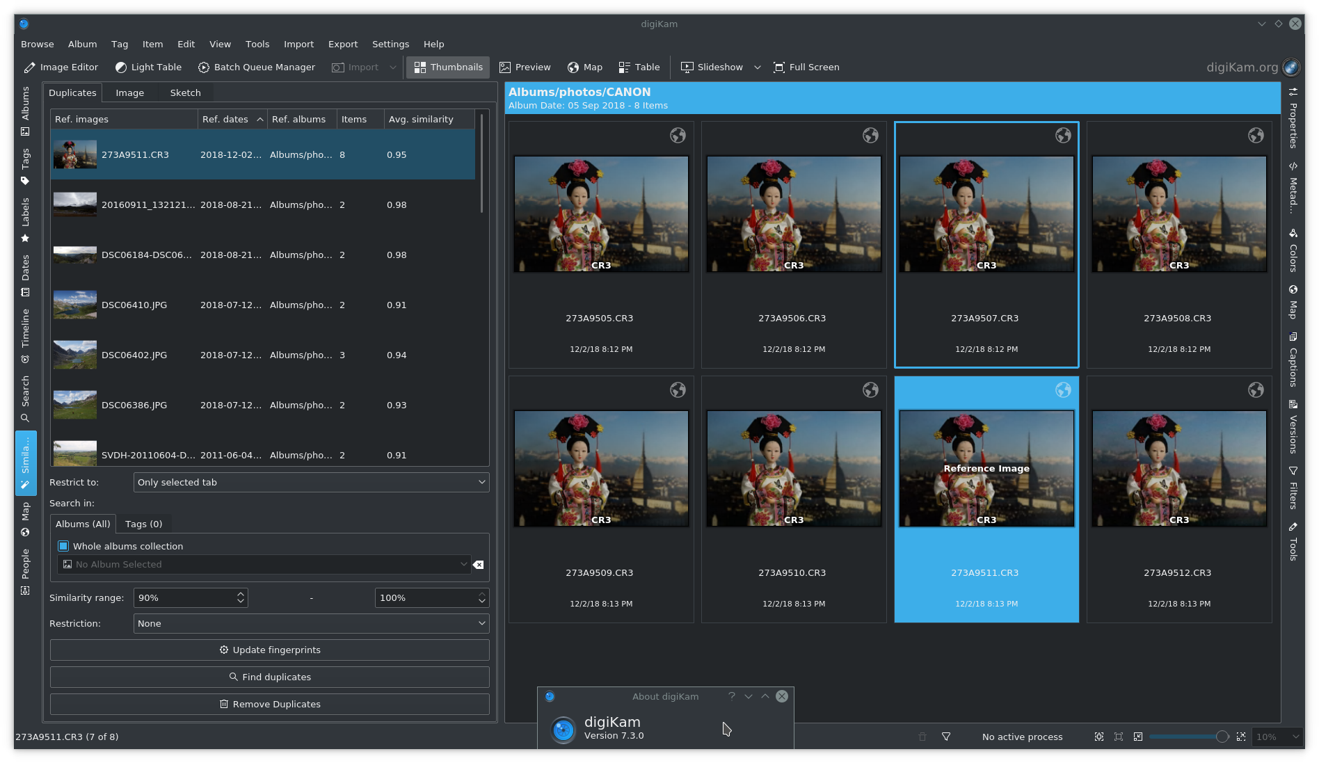 digiKam 7.3 Open-Source Photo Management App Released with ExifTool Support, More