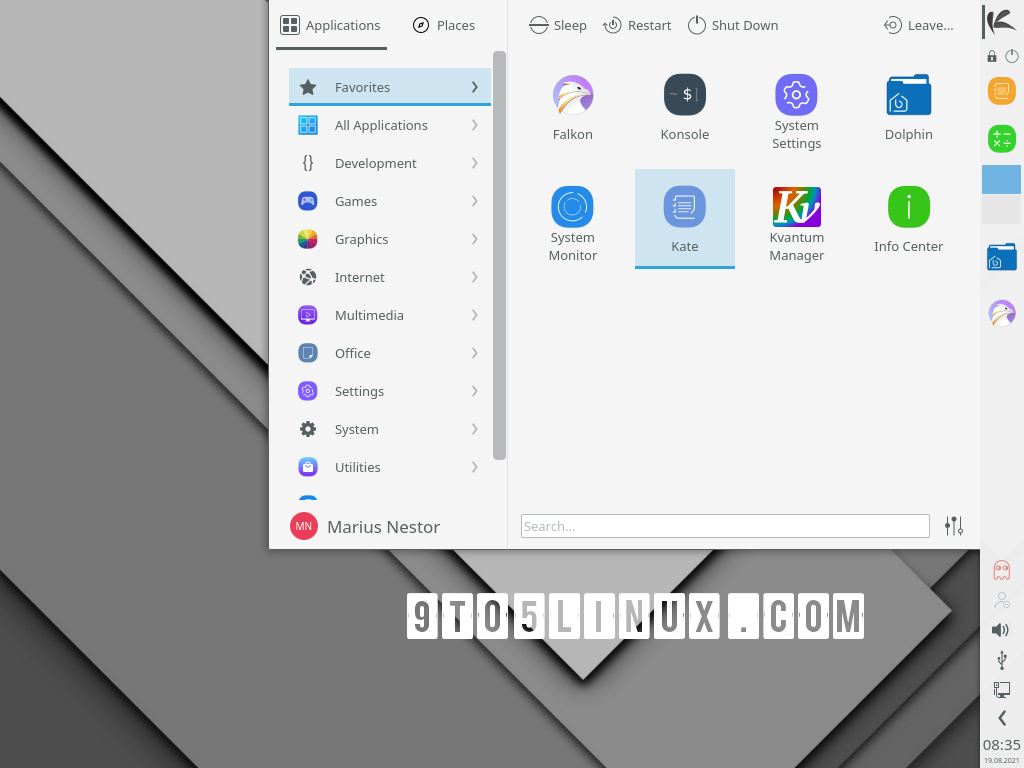 KaOS Linux 2021.08 Released with Fresh New Look, KDE Gear 21.08 with Plasma Mobile Apps