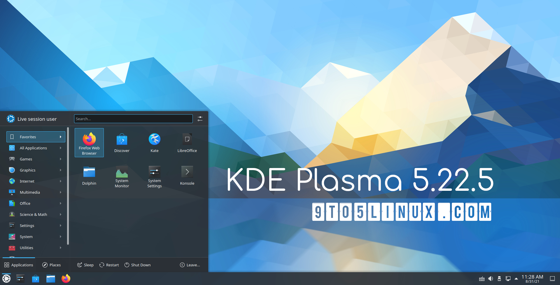 KDE Plasma 5.22.5 Released as the Last Update in the Series with More Bug Fixes