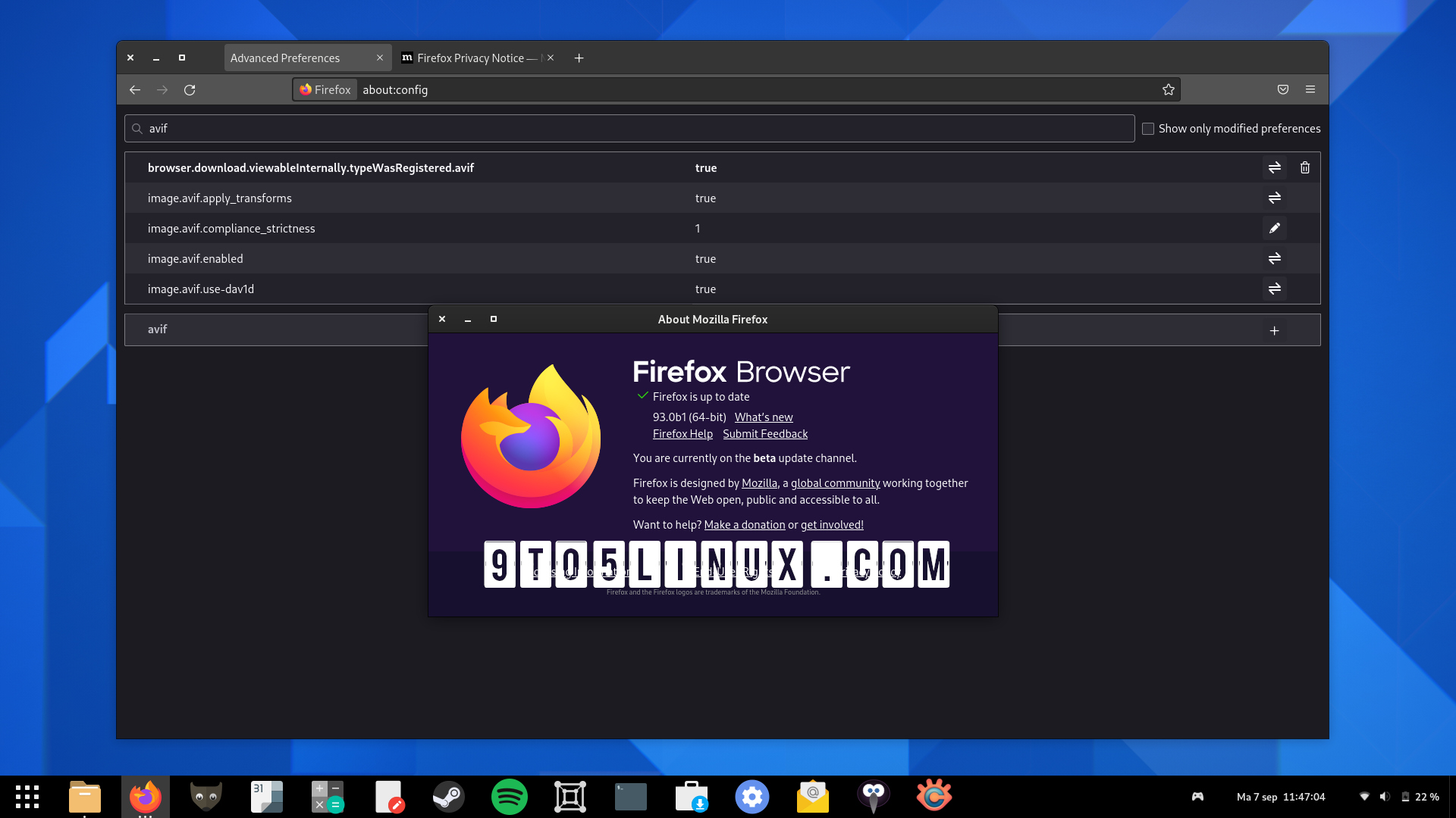 Firefox 93 Enters Public Beta Testing with AVIF Support Enabled by Default