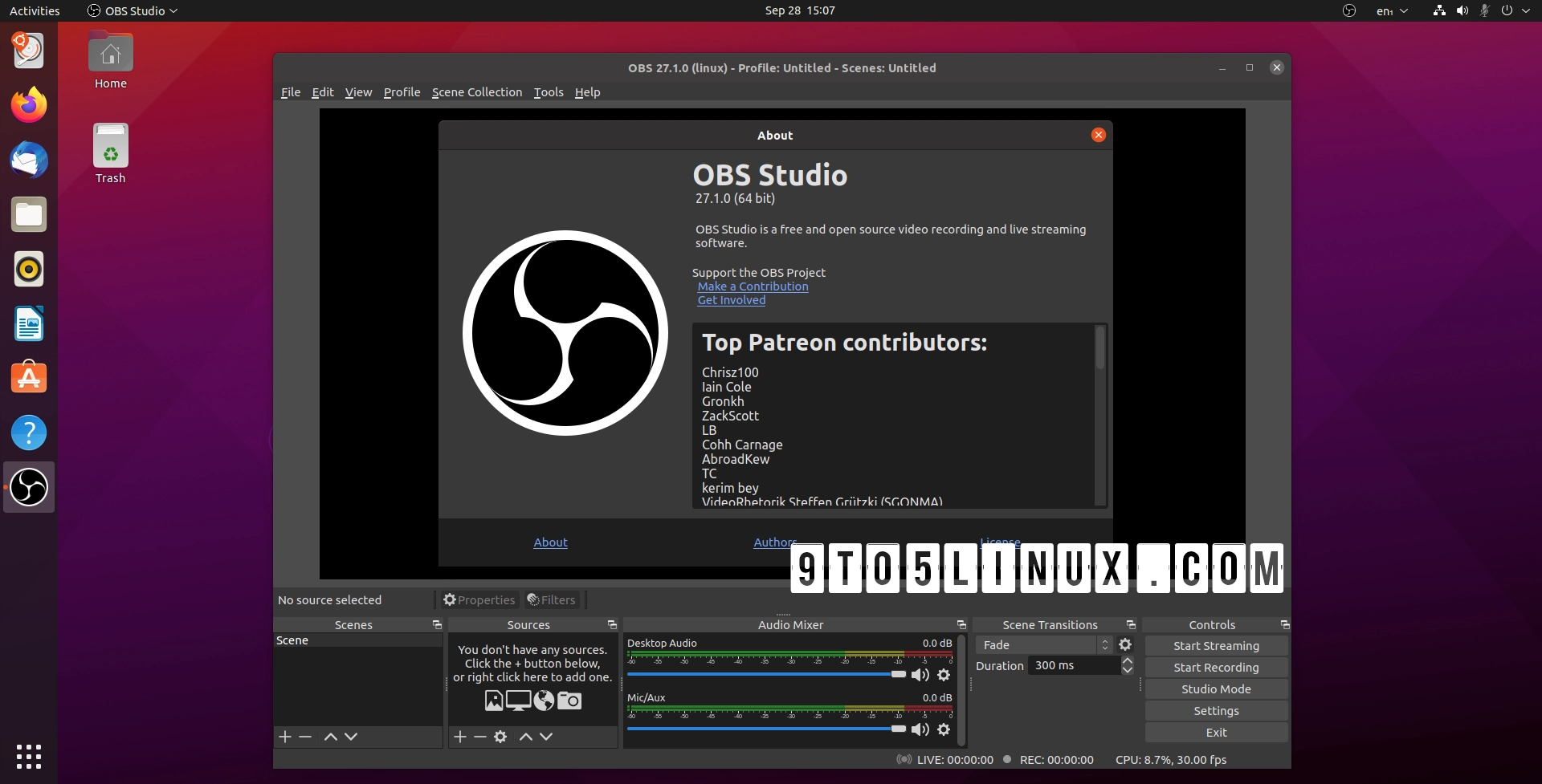 OBS Studio 27.1 Released with YouTube Integration, 18-Scene MultiView Option, and More