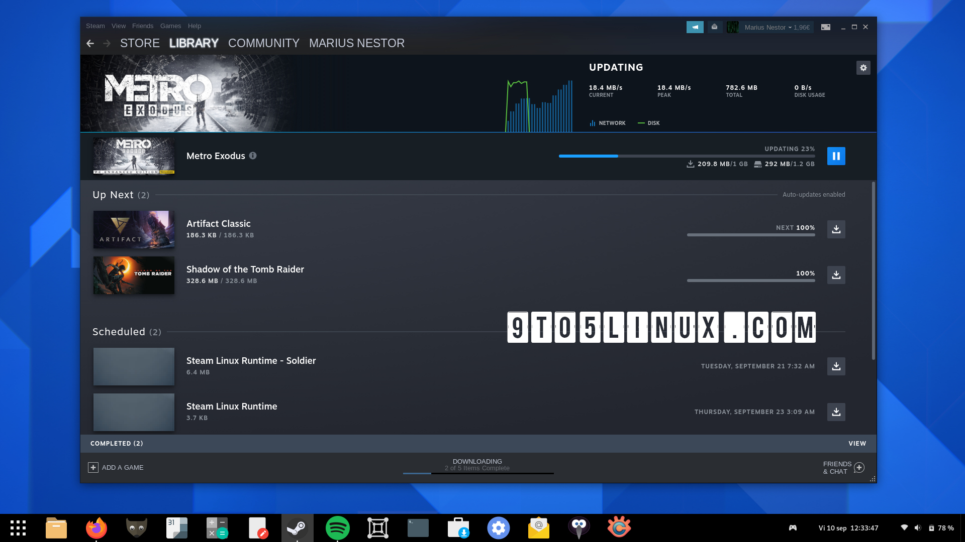 Valve Releases Major Steam Client Update with New Downloads Page, Linux Improvements