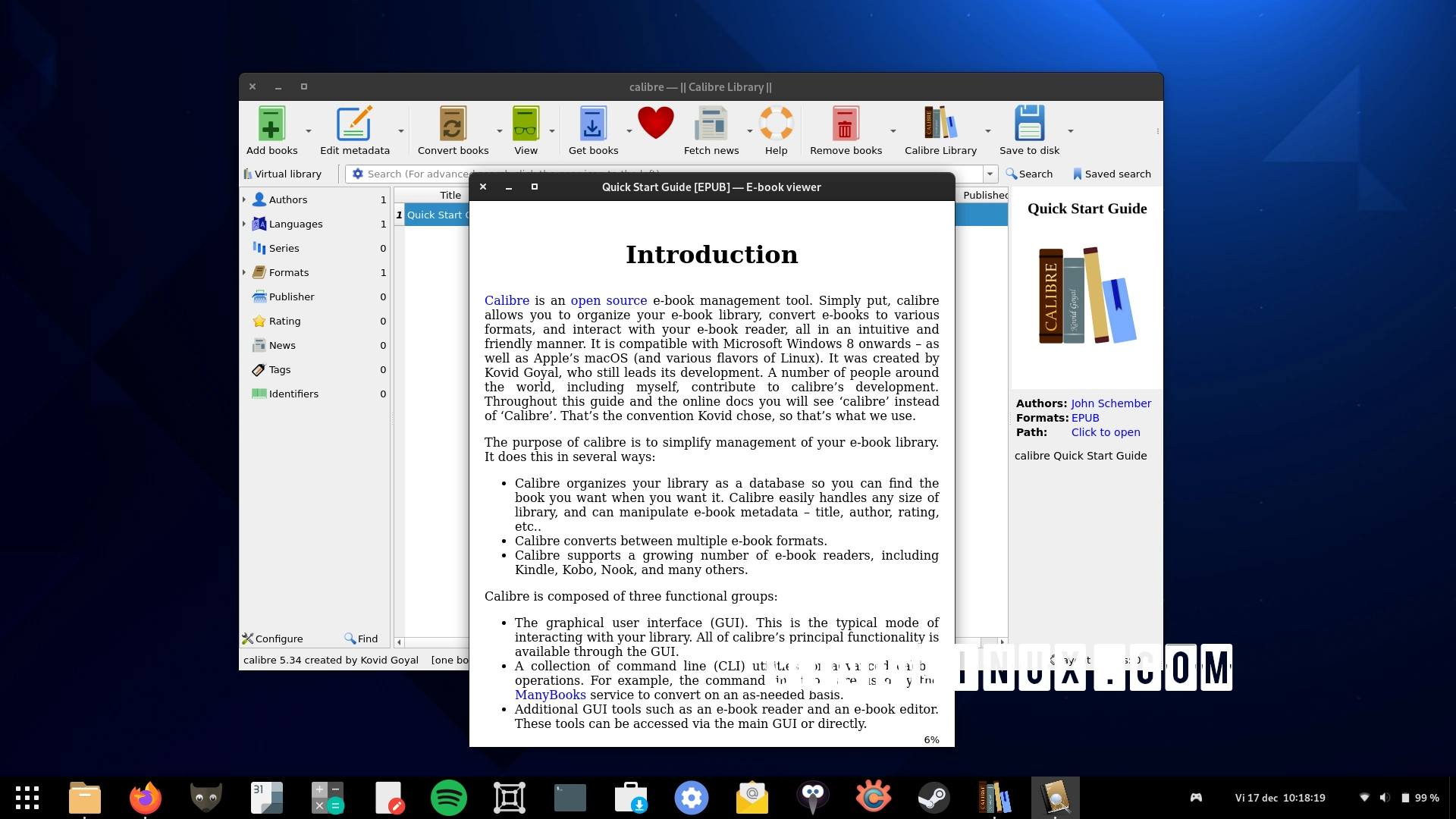 Calibre 5.34 Open-Source EBook Manager Adds Support for Nook Glowlight 4