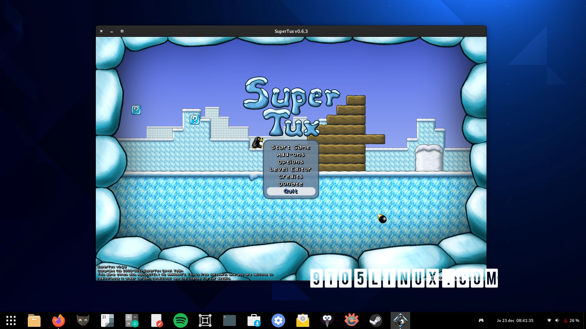 SuperTux 0.6.3 Arcade Game Arrives Just in Time for Christmas with New Features