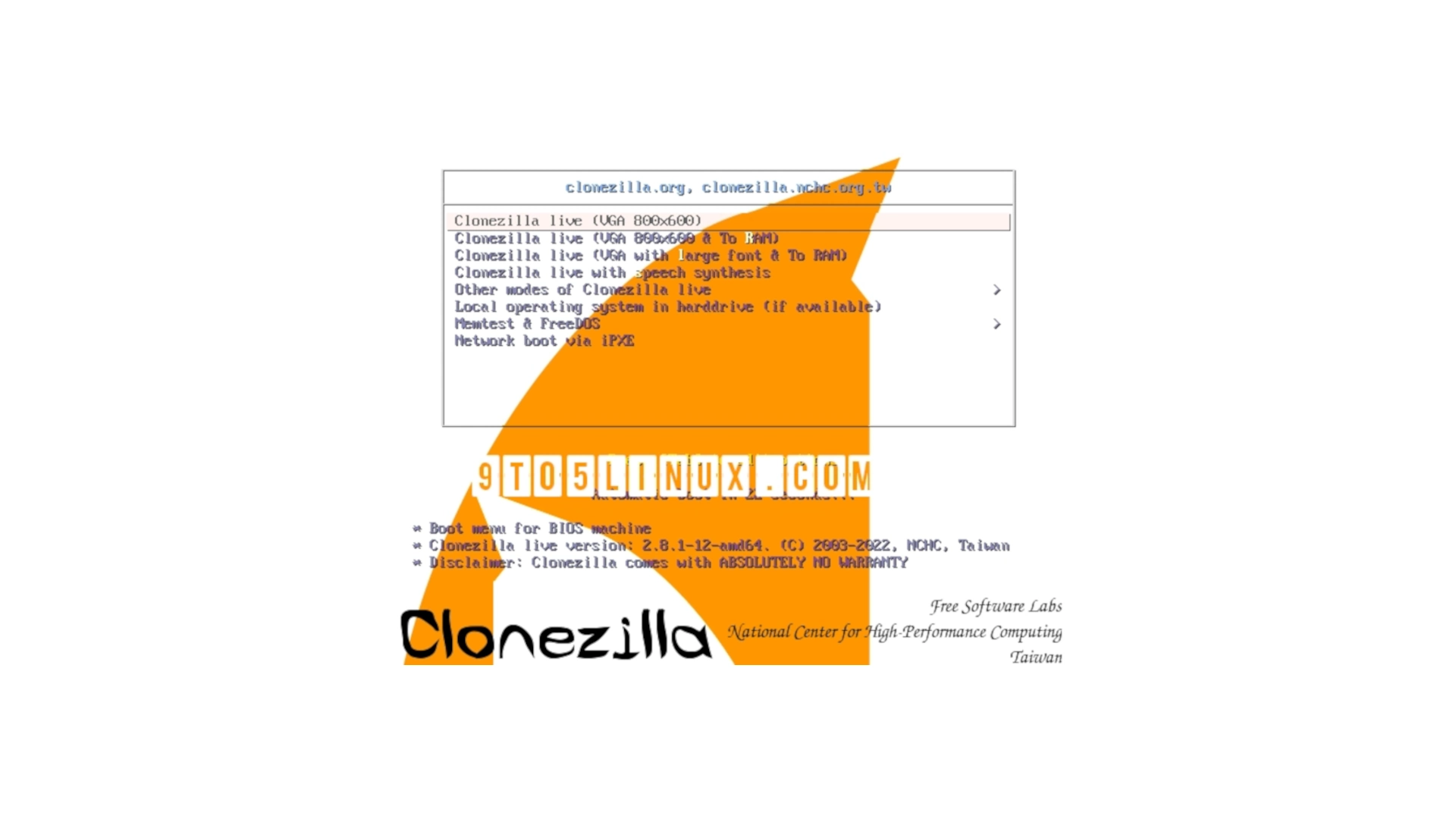 Clonezilla Live Disk Cloning and Partitioning Tool Is Now Powered by Linux 5.15 LTS