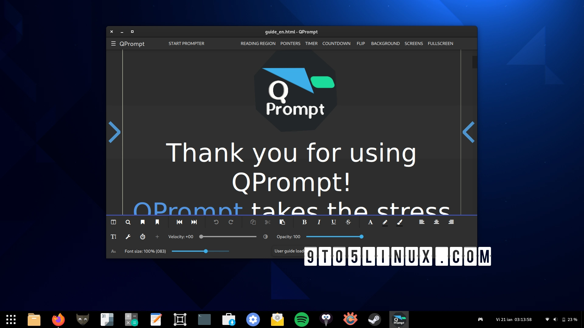 Flatpak App of the Week:  QPrompt – Teleprompter Software for Video Creators