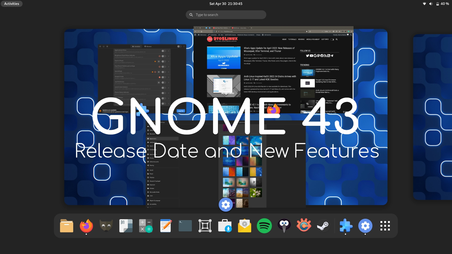 GNOME 43 Release Date Slated for September 21st, 2022