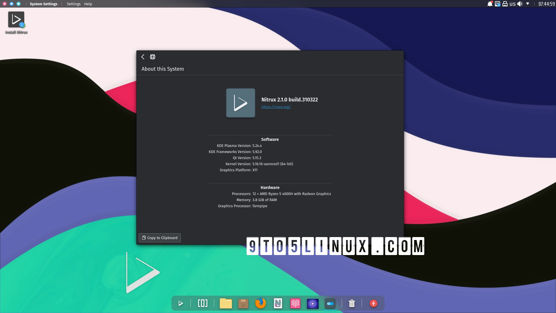 Nitrux 2.1 Released with Support for Linux Kernel 5.17, Latest KDE Plasma Goodies