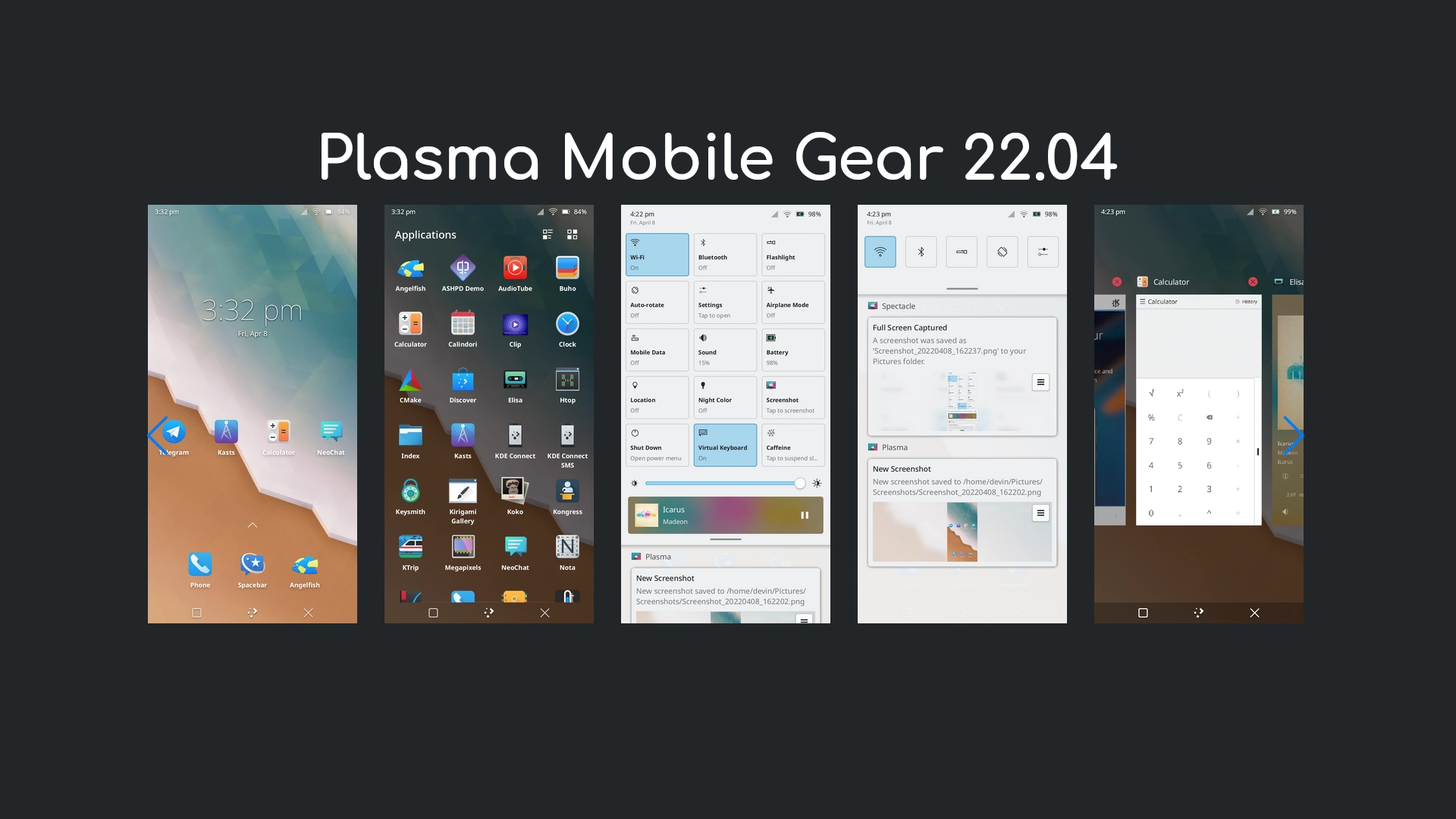 KDE Releases Plasma Mobile Gear 22.04 with Lots of Goodies for Linux Phone Users