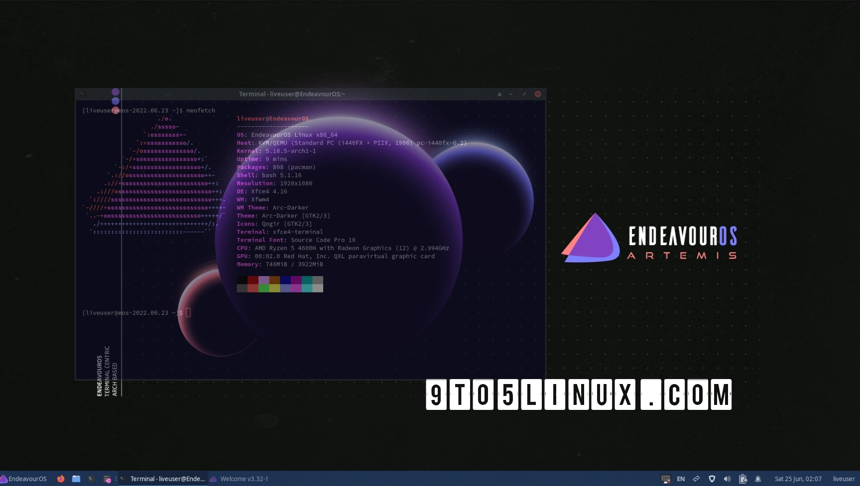 EndeavourOS Artemis Launches with ARM Installer, Linux 5.18, and Latest Calamares