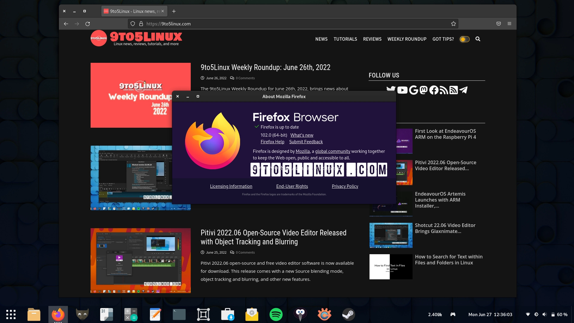 Mozilla Firefox 102 Is Now Available for Download, Adds Geoclue Support on Linux