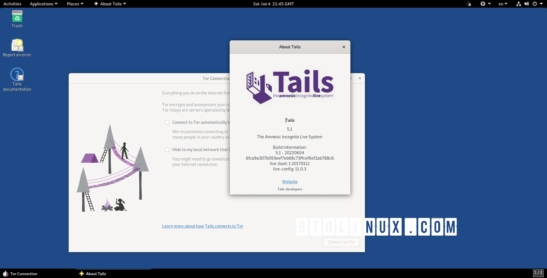 Tails 5.1 Anonymous OS Improves the Tor Connection Assistant, Updates to Tor 0.4.7.7