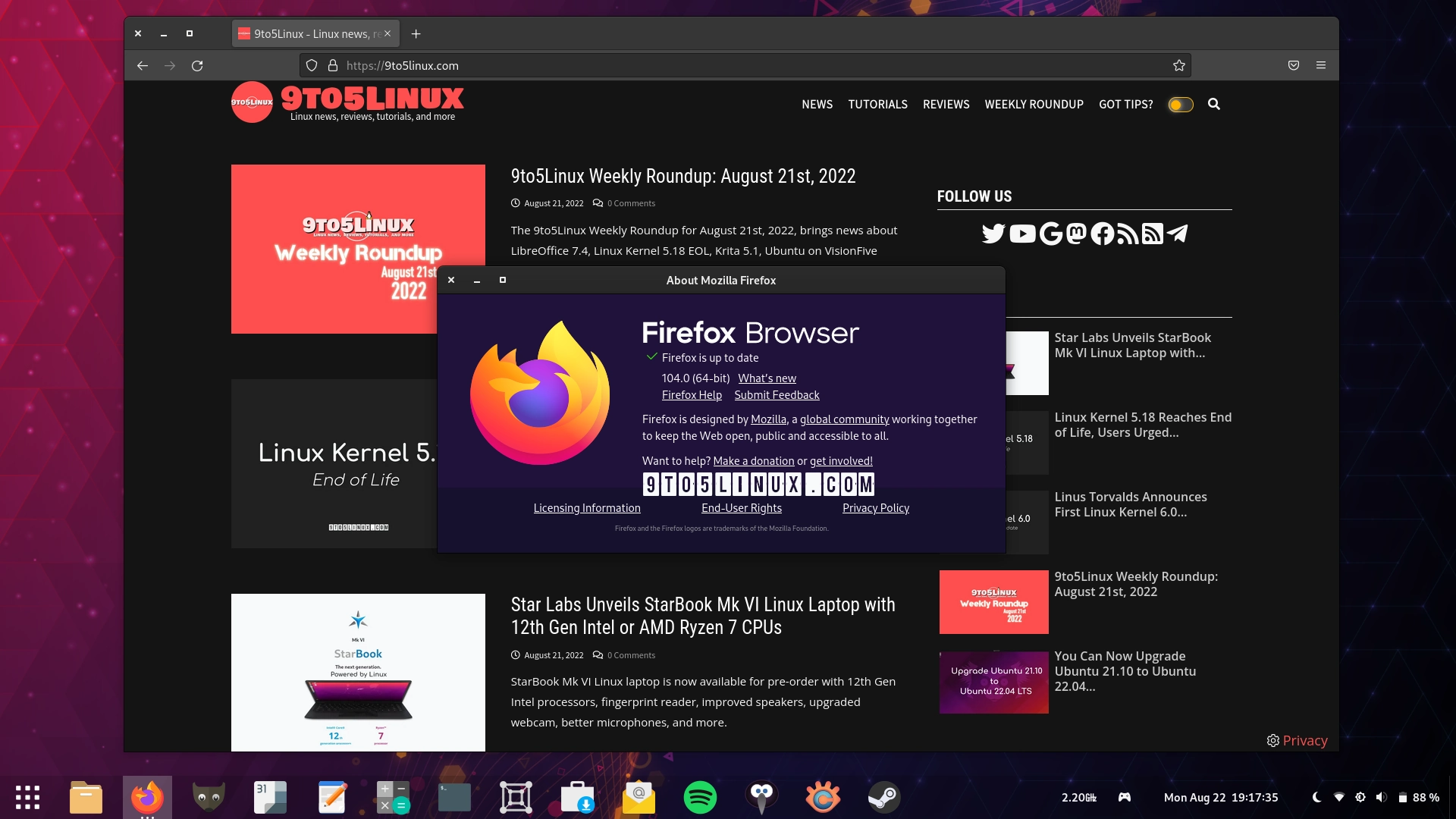 Mozilla Firefox 104 Is Now Available for Download, This Is What’s New