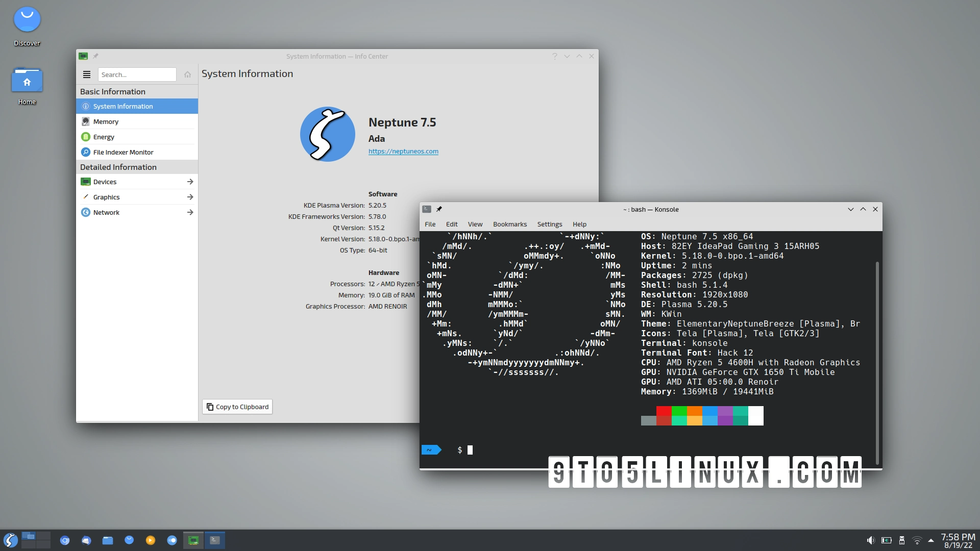 Neptune 7.5 Is Out Based on Debian GNU/Linux 11.4, Powered by Linux Kernel 5.18