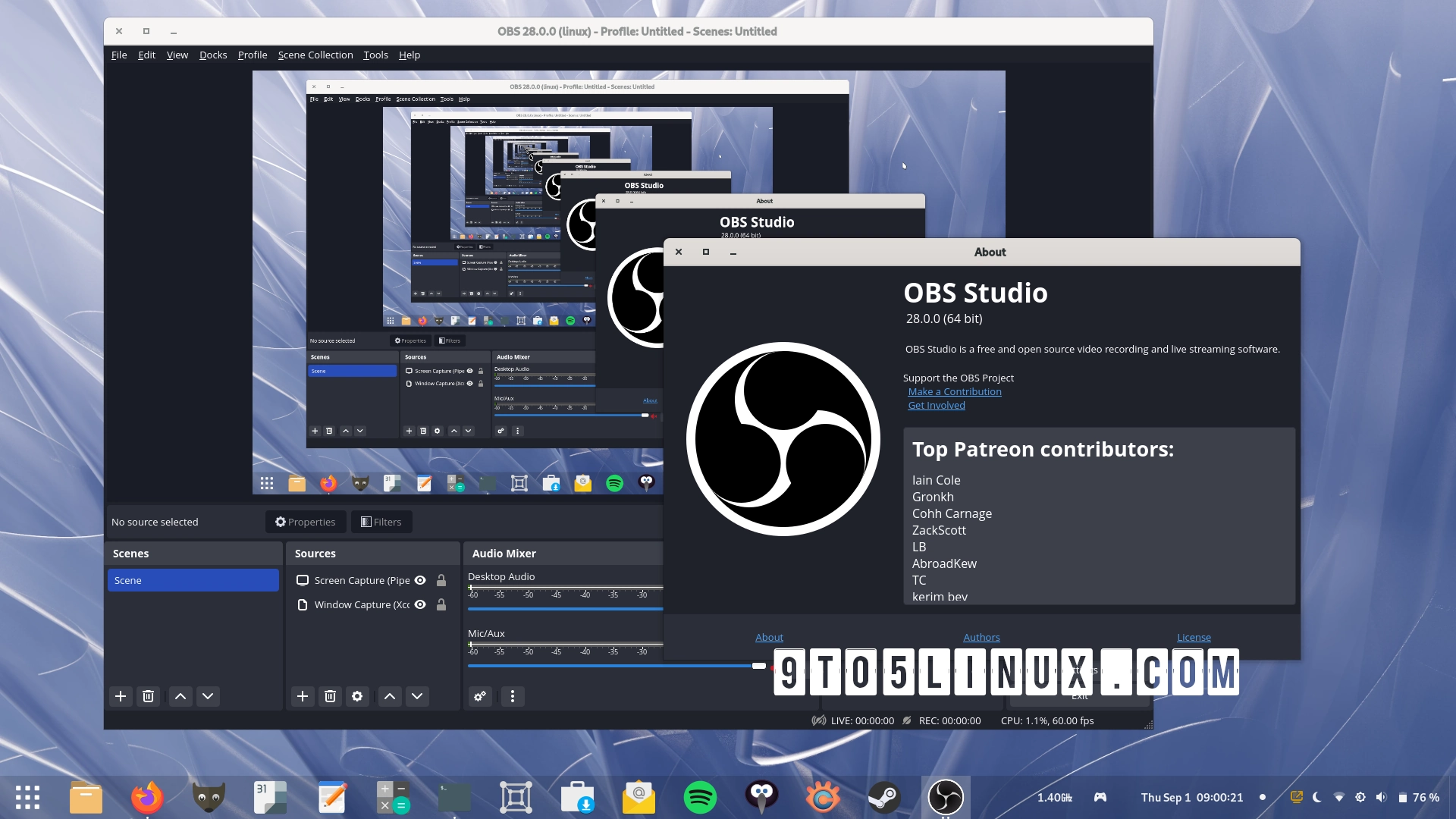 OBS Studio 28.0 Released with 10-Bit Color Support, HDR Video Encoding, and Qt 6 Port