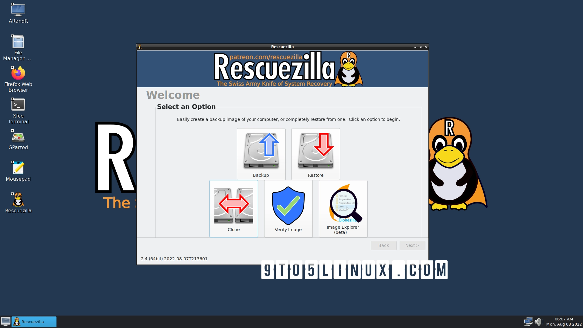 Rescuezilla 2.4 Swiss Army Knife of System Recovery Arrives Based on Ubuntu 22.04 LTS