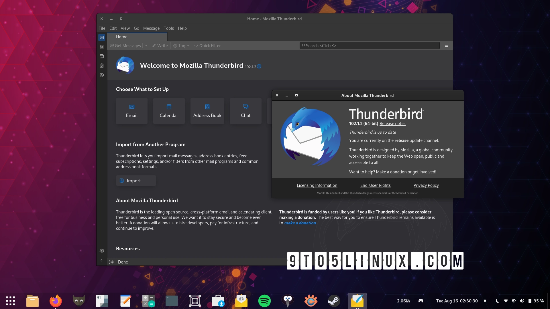 Mozilla Thunderbird 91 Users Can Now Finally Upgrade to Thunderbird 102