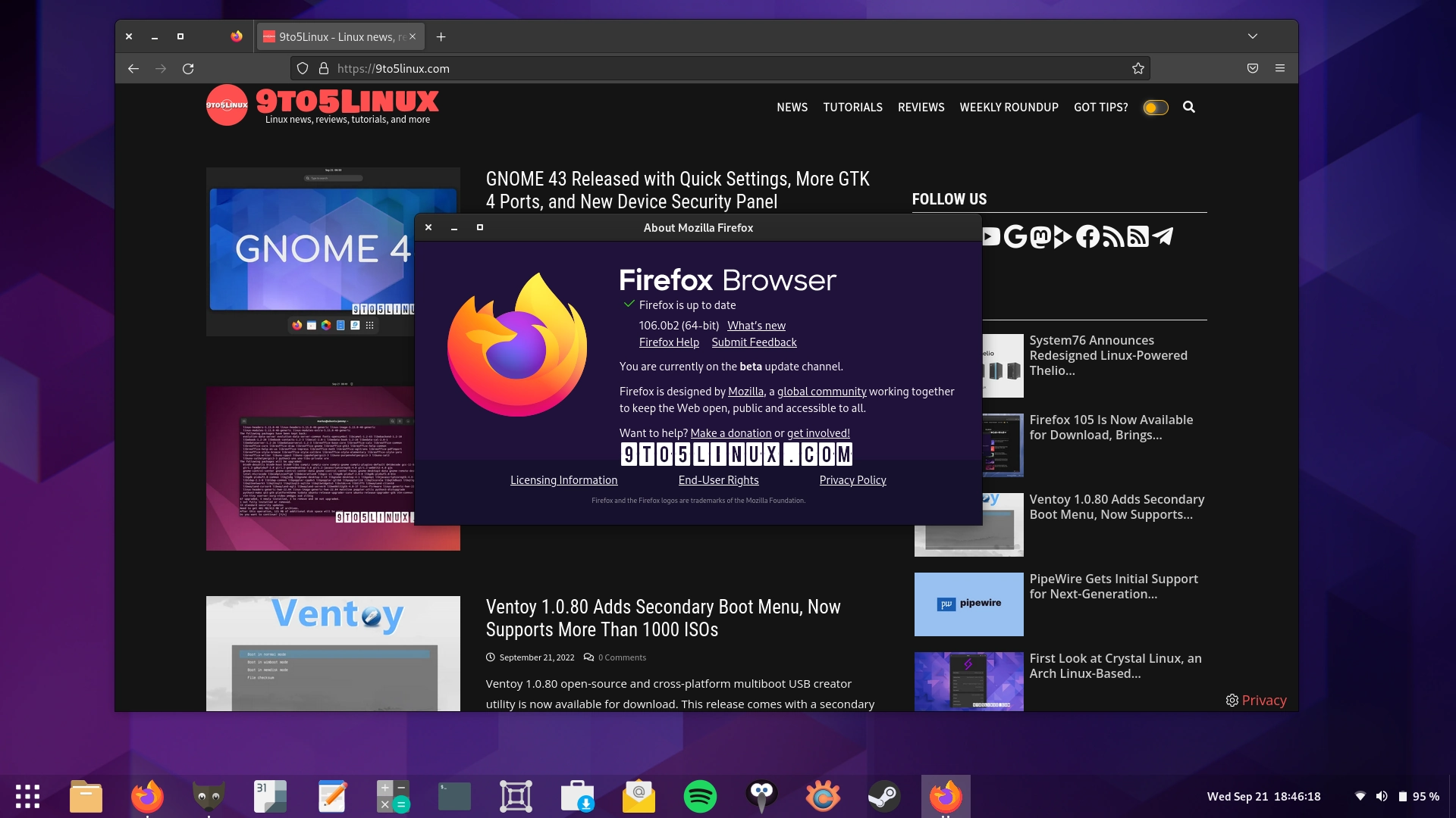 Firefox 106 Promises PDF Annotation Features, Wayland Screen Sharing Improvements