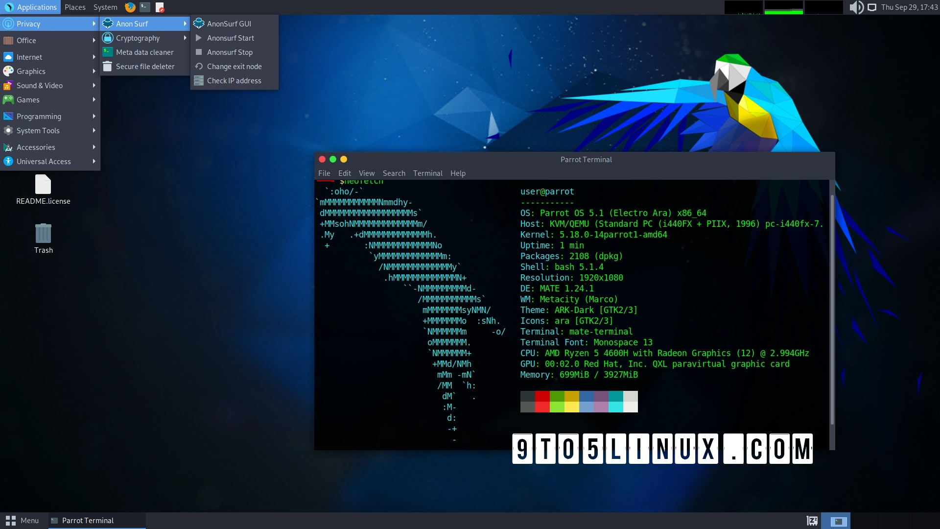 Security-Oriented Distro Parrot 5.1 Arrives with AnonSurf 4, Linux Kernel 5.18, and More
