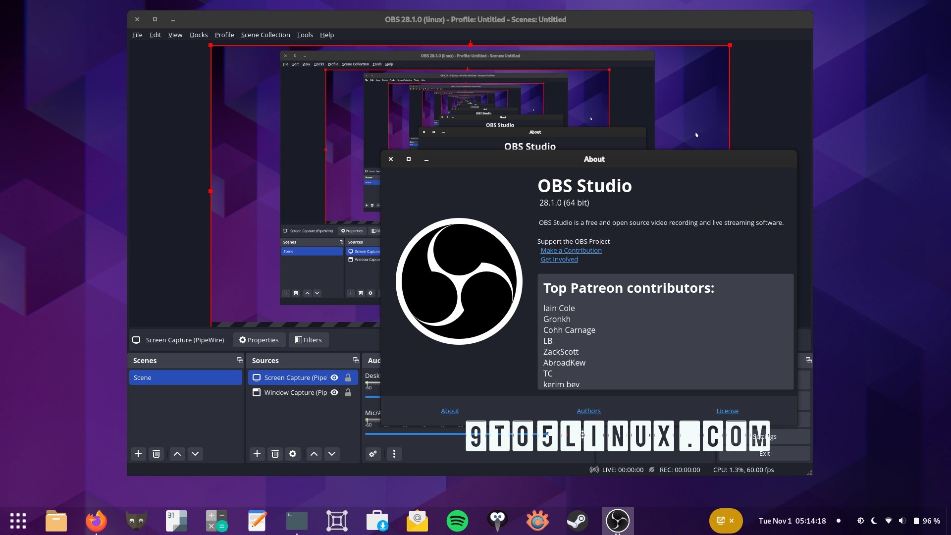 OBS Studio 28.1 Released with Updated NVENC Presets, Virtual Camera Improvements