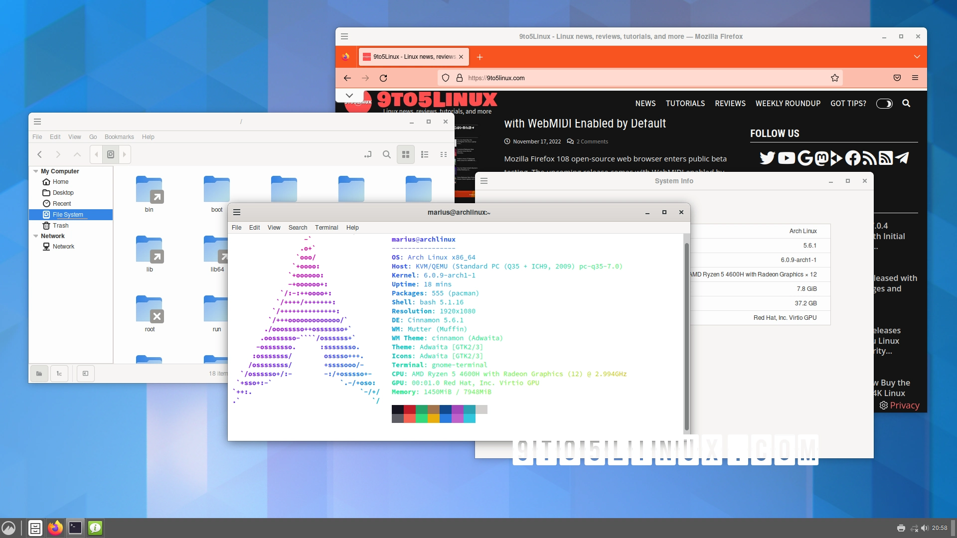 First Look at the Cinnamon 5.6 Desktop Environment