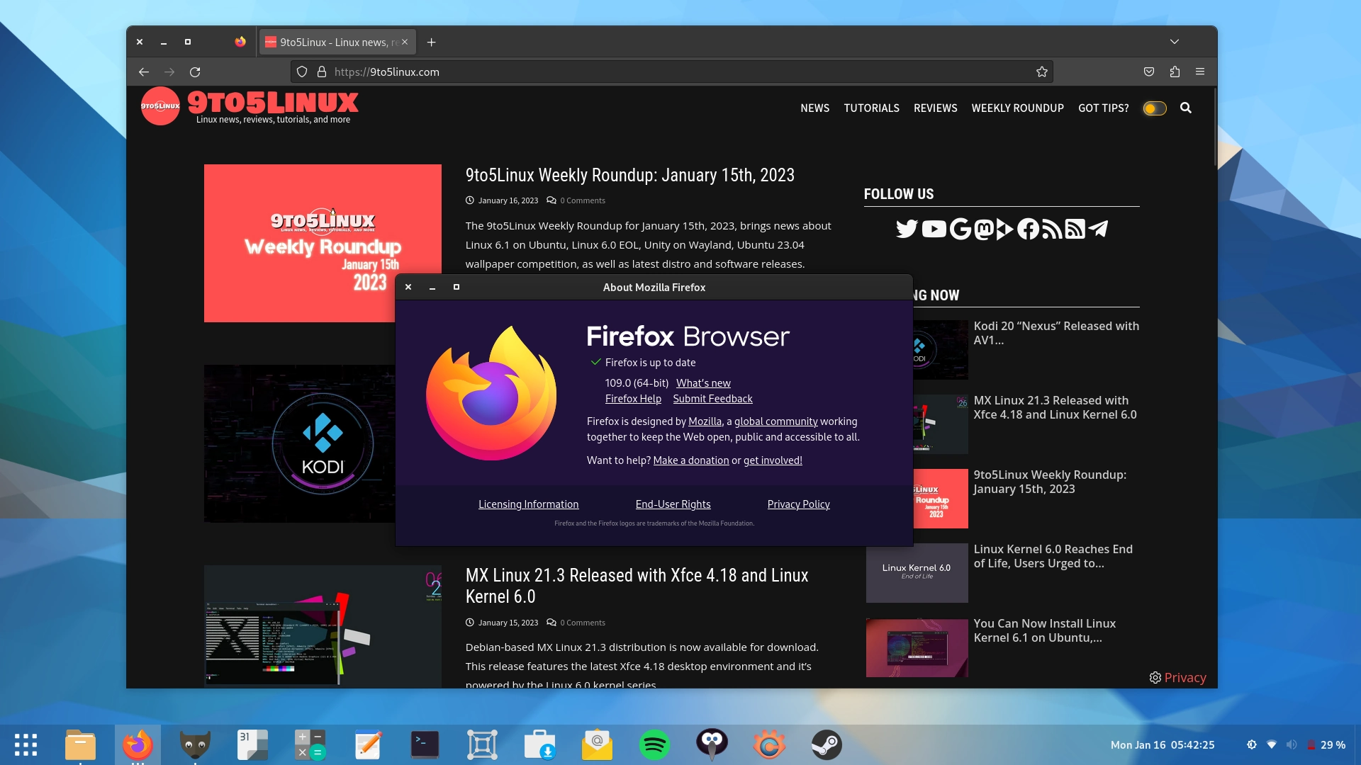 Mozilla Firefox 109 Is Available for Download with New Unified Extensions Button
