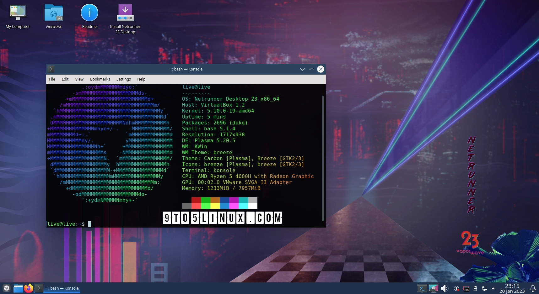 Netrunner OS 23 “Vaporwave” Launches Based on Debian GNU/Linux 11 “Bullseye”