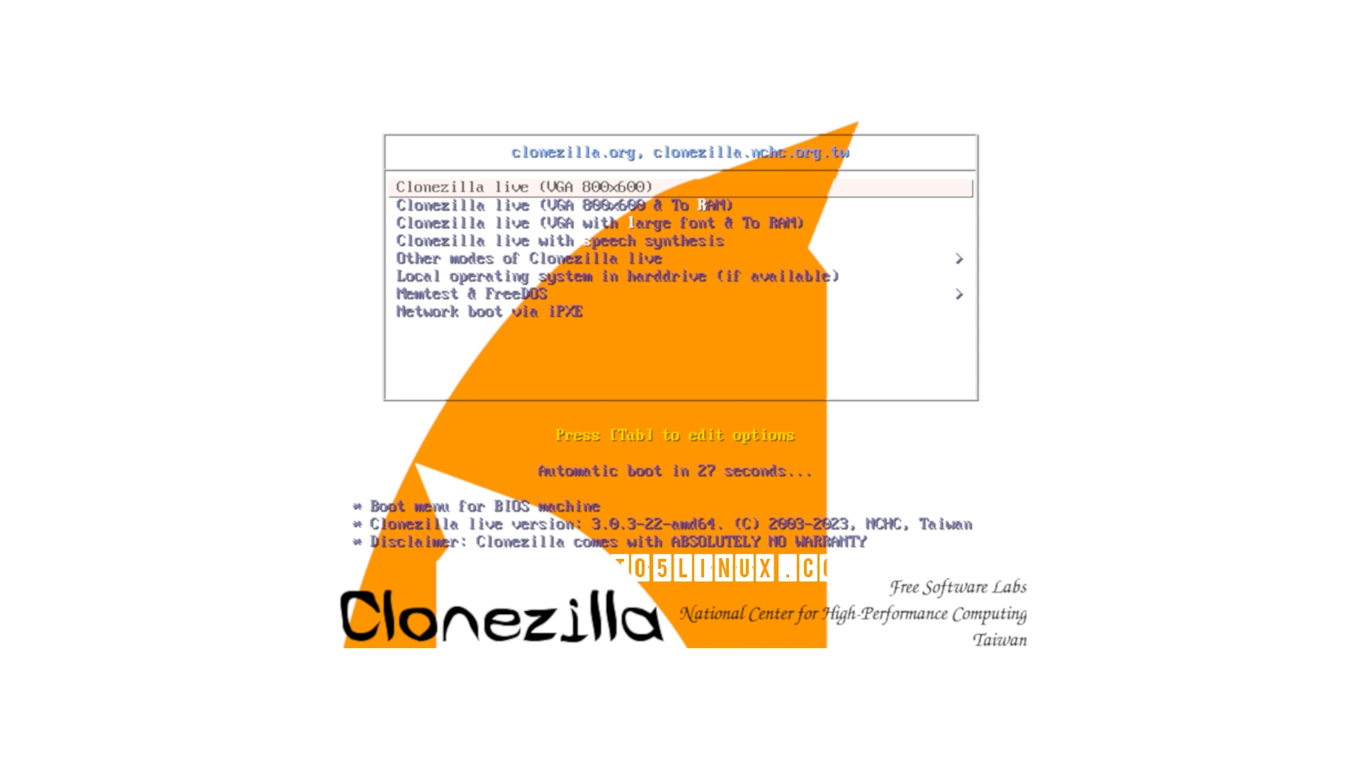 Clonezilla Live 3.0.3 Disk Cloning Tool Adds Support for Multiple LUKS Devices, Linux 6.1 LTS