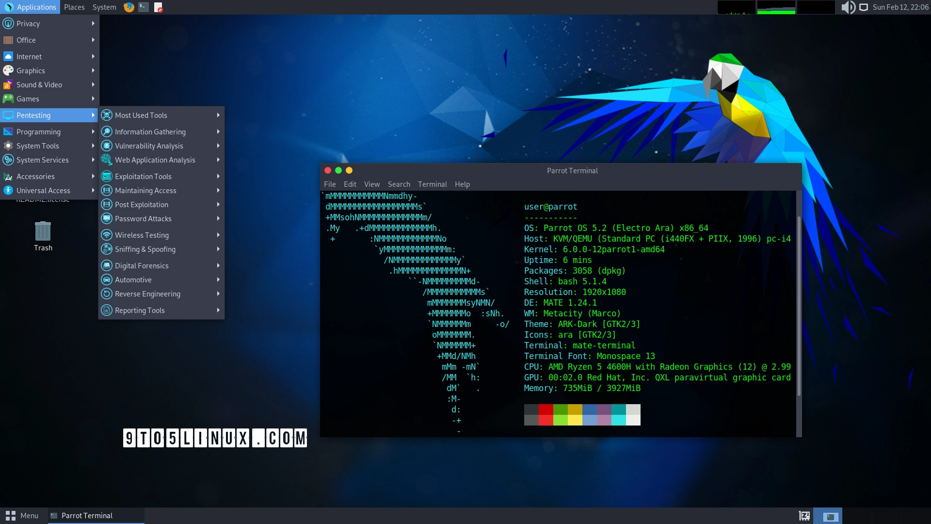 Parrot Security OS 5.2 Released with Linux Kernel 6.0, Better Raspberry Pi Support