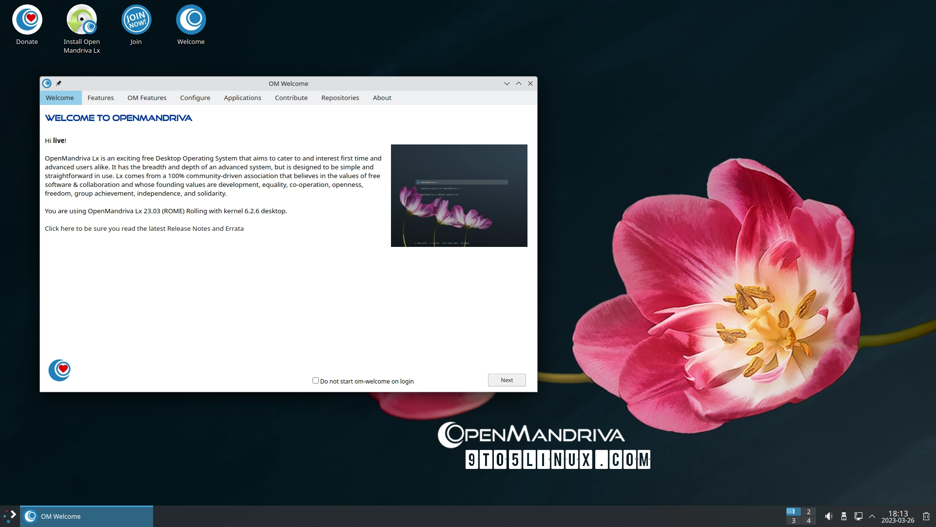 OpenMandriva Lx 23.03 Released with Linux 6.2, Mesa 23, and KDE Plasma 5.27