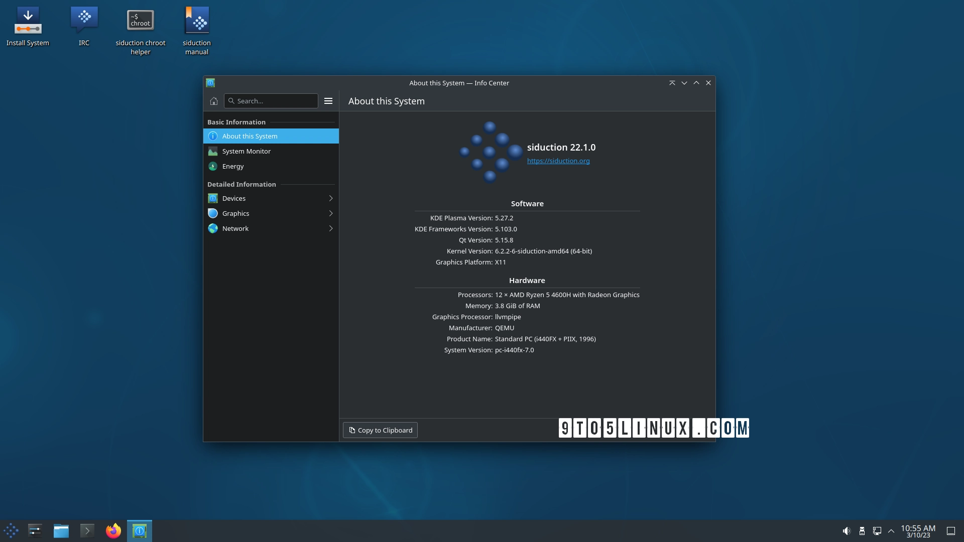 siduction 2022.1.1 “Masters of War” Arrives with Linux Kernel 6.2 and KDE Plasma 5.27