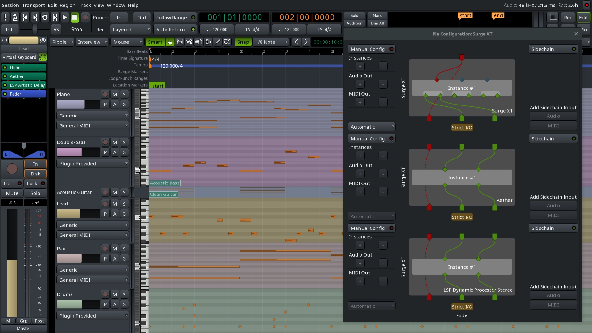 Ardour 7.4 Open-Source DAW Released with Support for MIDI Subgroup Busses